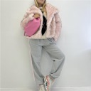 pantalone felpato con polsino grey